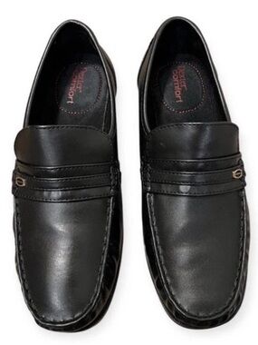 Dexter Comfort Memory Foam Black Faux Leather Formal Loafers- Size 7 1/2